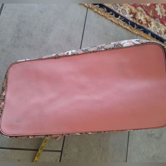 MICHAEL KORS Large Carryall Flowers Tote Jet Set Travel Saffiano Leather - Picture 11 of 13